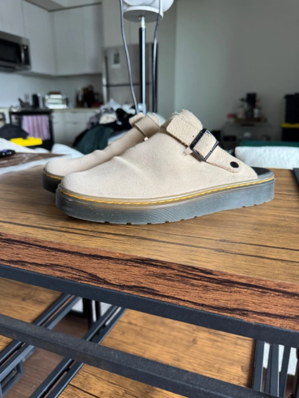 Dr Martens Carlson Suede Slip On Open Back Mule